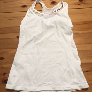 Lululemon Deep Breath Tank White, size 4